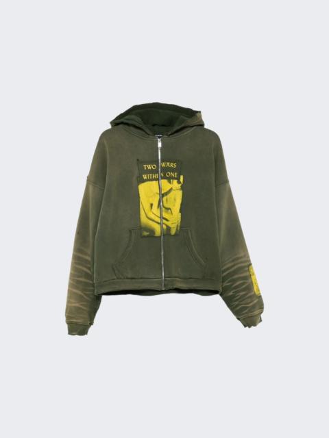 Enfants Riches Déprimés Two Wars Within One Assemblage Zip Hoodie Gardener Green