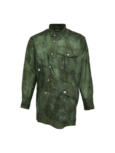 Comme des Garçons Homme Plus Polyester Cluster Stripe Long Sleeve Shirt