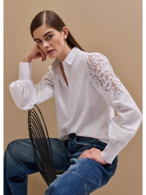 ME+EM Lace Sleeve Swing Top
