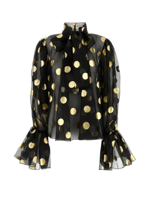 Dolce & Gabbana Printed organza blouse
