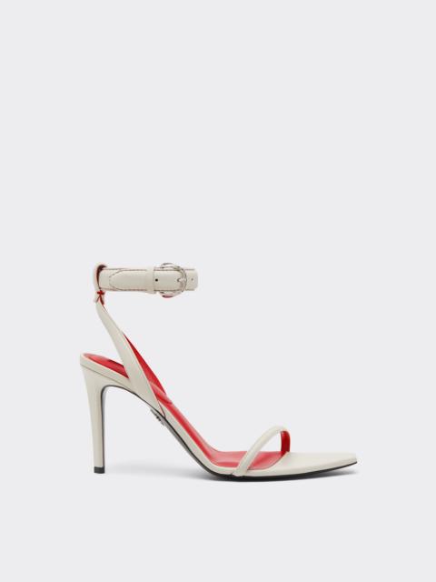 Ferrari Nappa leather heeled sandals
