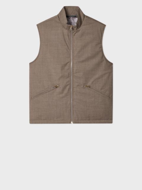 Paul Smith Brown Melange 'Storm System' Wool Gilet