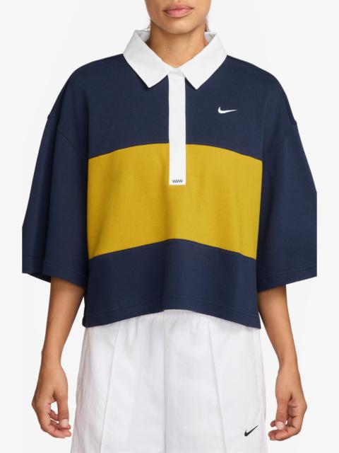 Nike Nike Sportswear Oversize Polo in Midnight Navy/Dark Sulfur at Nordstrom