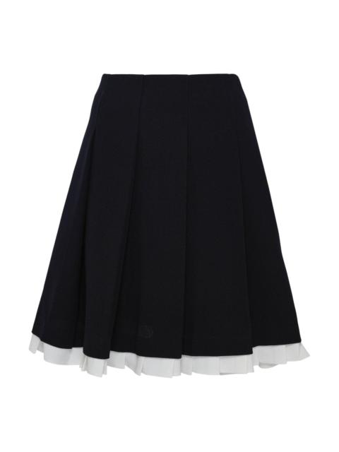 SHUSHU/TONG Patchwork Lace Wide Pleat Skirt