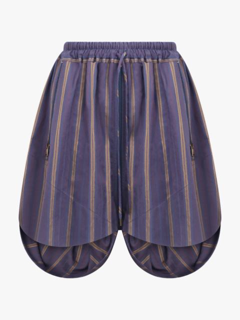 Vivienne Westwood BALLOON STRIPE PRINT SHORTS | DUSK BLUE/MUSTARD