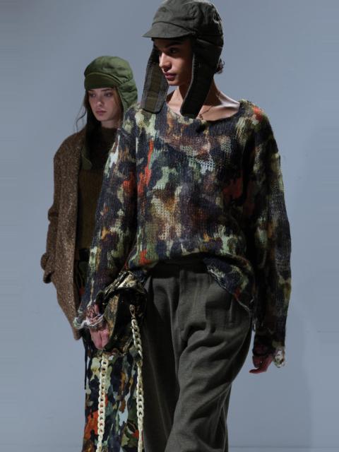 R13 BOYFRIEND SWEATER WITH CAST-OFF NECK