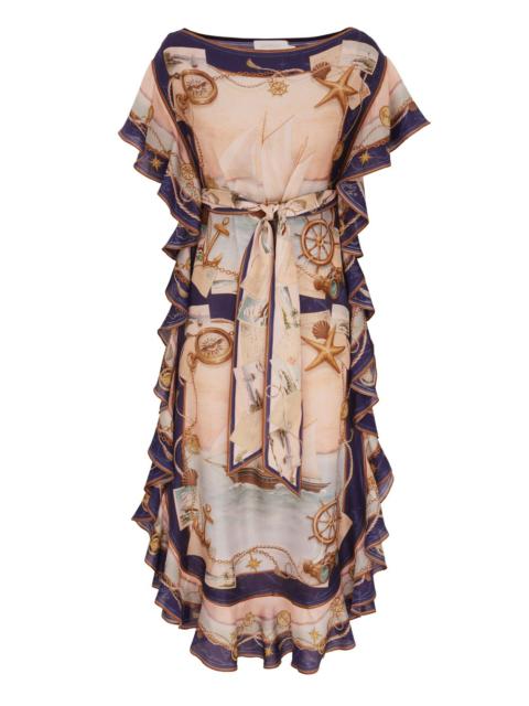 Zimmermann SCARBOROUGH RUFFLE MIDI DRESS