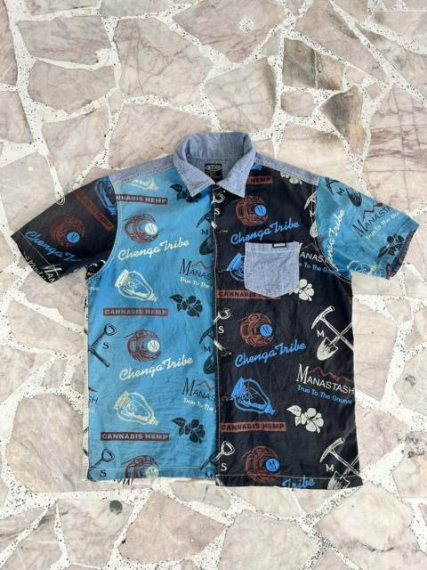 Other Designers Manastash - Chenga Tribe Overprint Cannabis Hemp Button Up Shirt