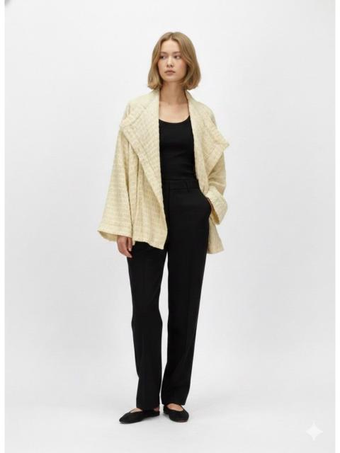 ISSEY MIYAKE INN. Issey Miyake Asymmetric Study Pleats Solid Cardigan