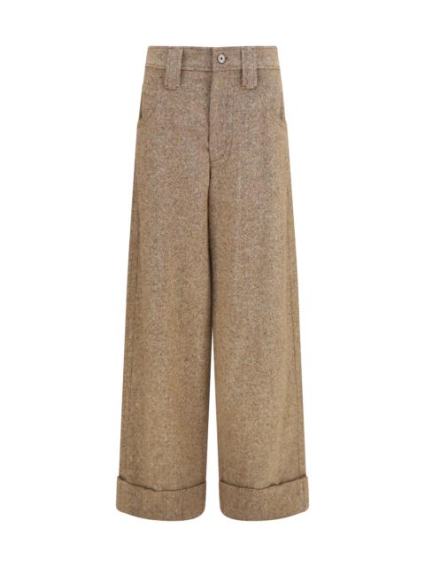 Brunello Cucinelli Brunello Cucinelli Tailored Wool-blend Pants Olio