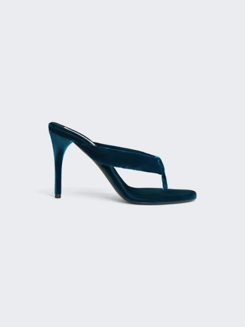 Alaïa Tong Mules 90 Petrole