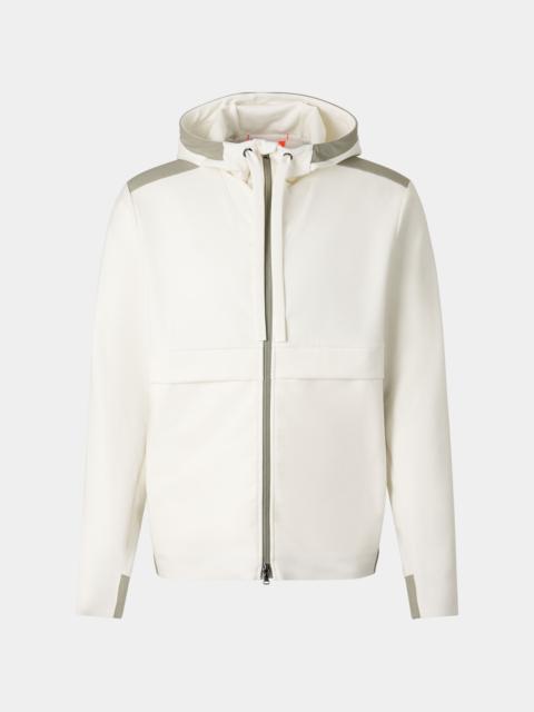 BOGNER Ernesto jersey jacket in Off-white/khaki