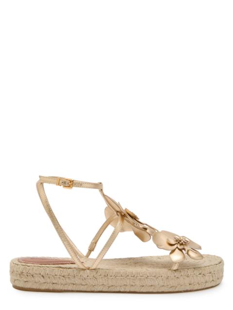 Zimmermann Zimmermann Orchid Metallic Leather Espadrille Sandals