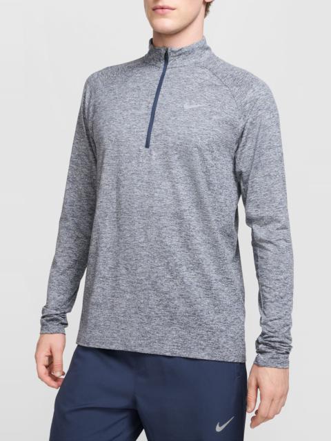 Nike Dri-FIT Stride Half Zip Running Top in Thunder Blue/Heather at Nordstrom