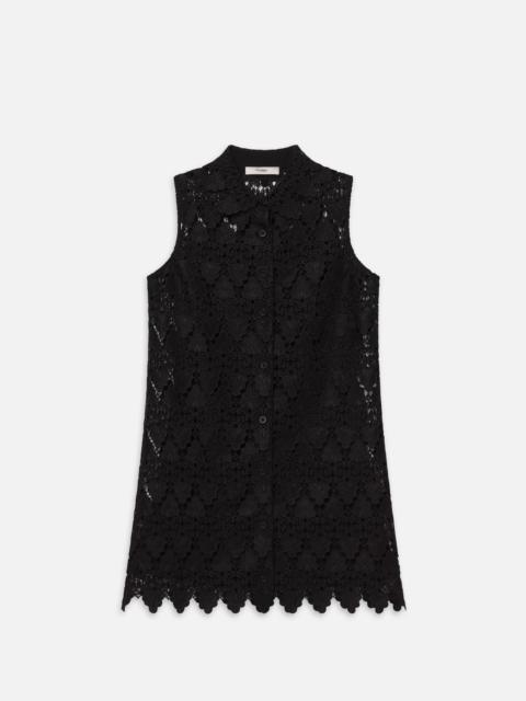 FRAME The Deco Lace Dress in Black