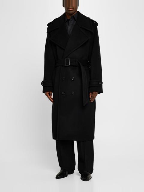 Men's Double-Breasted Overcoat