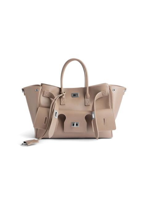 BALENCIAGA Women's Bel Air Carry All Bag Small  in Taupe