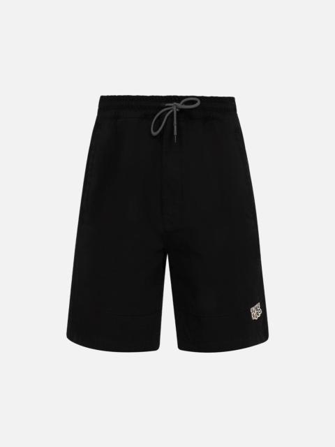 EVISU Seagull and Logo Print Relax Fit Panel Shorts