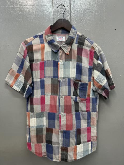Other Designers Deluxe - VINTAGE DELUXE PATCHWORK BUTTON UP SHIRT SHORTSLEEVE