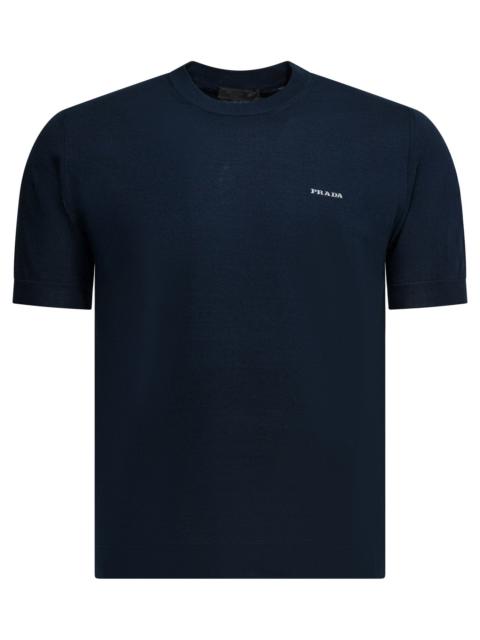 Prada Prada Crew-Neck Sweater Blue Men