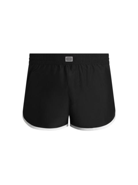logo-plaque swim shorts