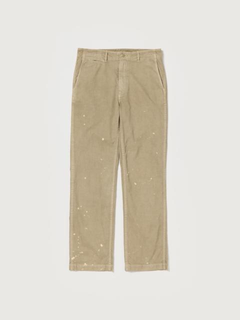 AURALEE GARMENT-DYED FINX LIGHT CHINO PANTS