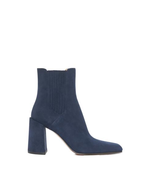 GABRIELA HEARST Luke High Heel Ankle Boot in Navy Suede