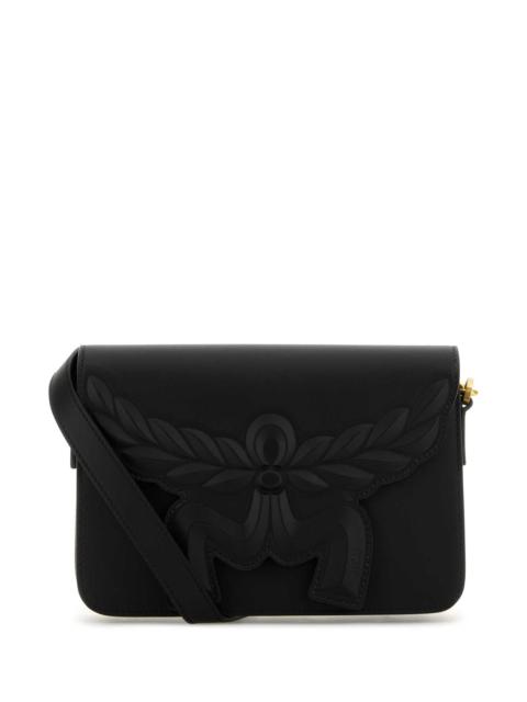 MCM Mcm Women Black Leather Small Himmel Laurel Crossbody Bag
