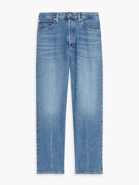 FRAME The Vertical Crop high-rise straight-leg jeans