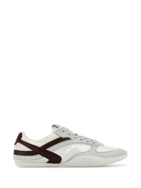 Miu Miu Miu Miu Women Two-Tone Tech Fabric And Suede Gymnasium Sneakers