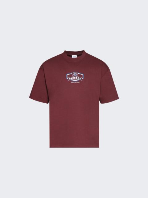 VETEMENTS Brugge Tourist Tee Washed-out Bordeaux