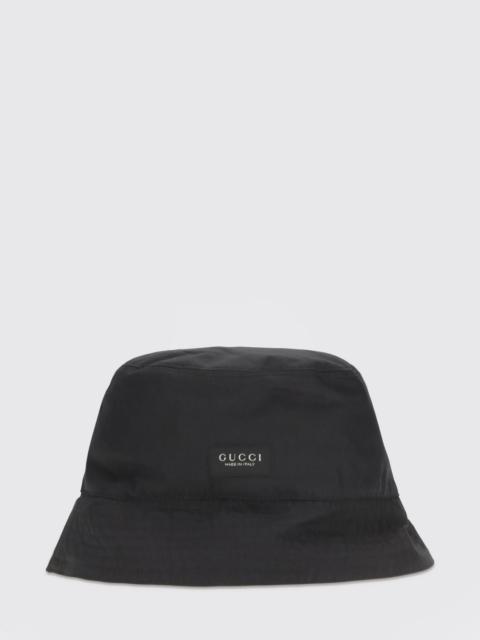 GUCCI Gucci Men Gucci Cotton-Blend Bucket Hat With Contrast Lettering Logo