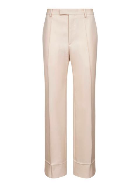 Valentino Valentino Men Cream Wool Gabardine Valentino Trousers
