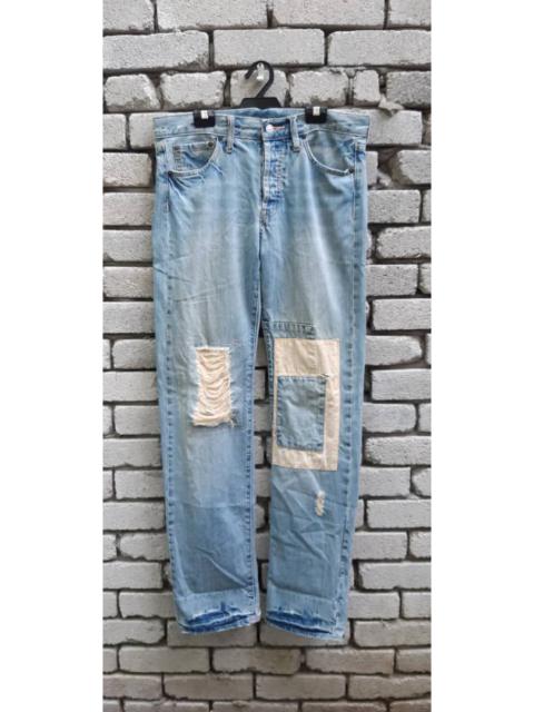 Other Designers Japanese Brand × Takeo Kikuchi - Takeo Kikuchi distressed Patchwork denim pants