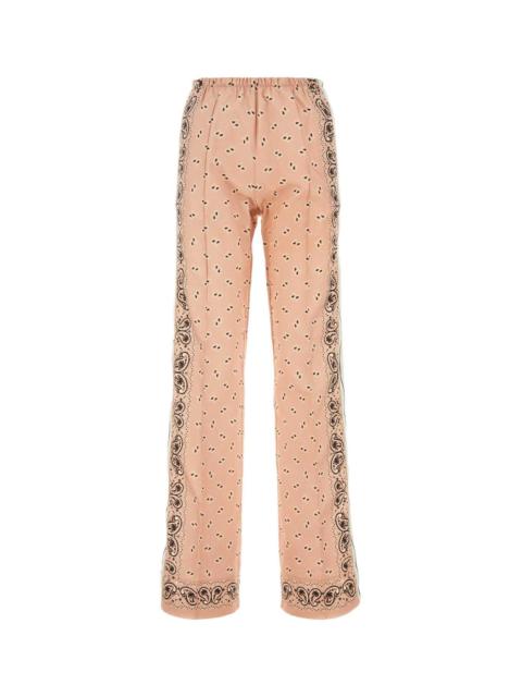 Palm Angels Palm Angels Women Printed Linen Blend Pant