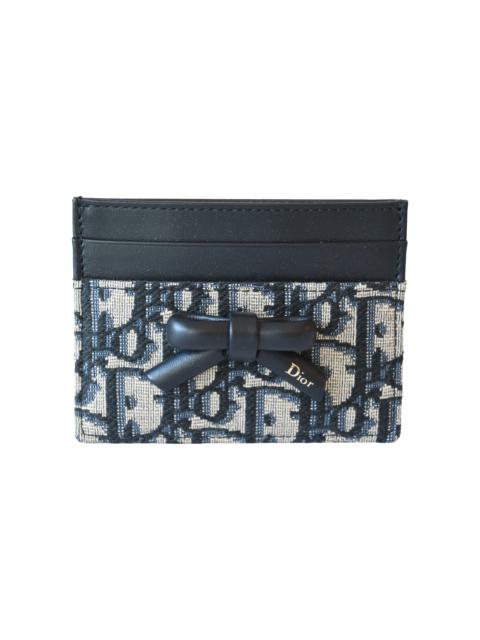 Dior Dior Oblique Bow Freesia Card Holder Blue