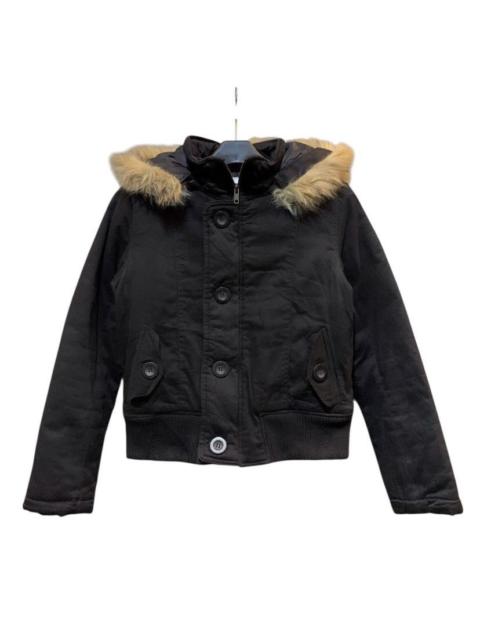 Other Designers If Six Was Nine - Faux Fur Hoodie Crop Bomber Playboi Carti