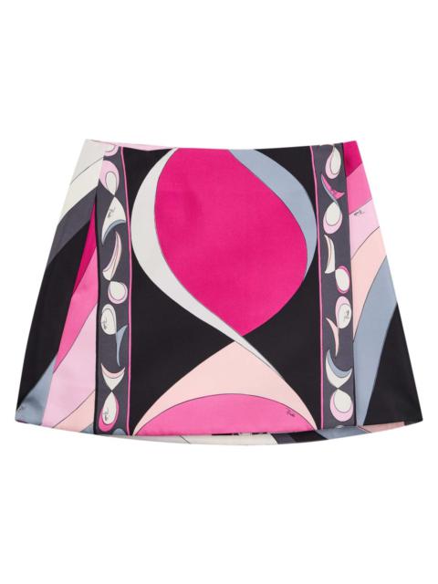 Pucci Gonna Printed Silk Mini Skirt