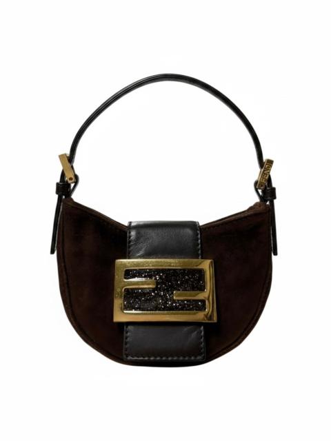 FENDI FENDI Spring Summer 1999 Suede & Leather Mini Croissant Bag
