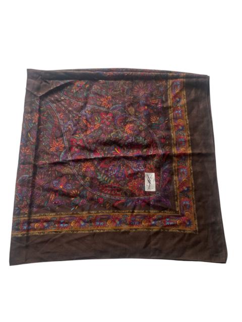 YSL Wool Scarf Yves Saint Laurent Foulard Large size