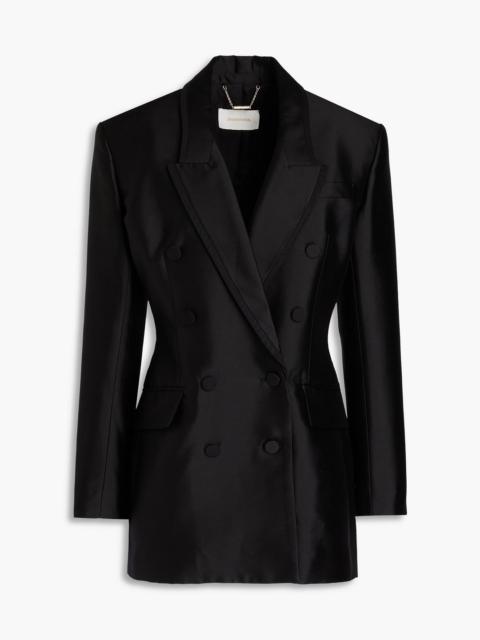 Zimmermann Wool and silk-blend tuxedo dress