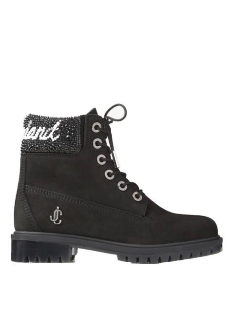 JIMMY CHOO Jimmy Choo X Timberland 6-Inch Crystal Cuff Boots