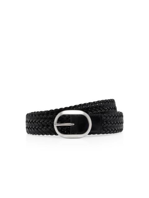 TOM FORD WOVEN LEATHER OVAL BELT