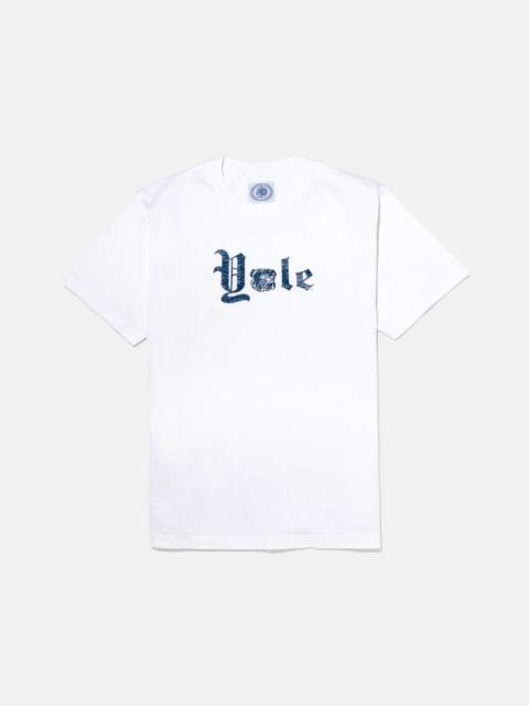 J. PRESS YALE WHITE GOTHIC SPELLOUT T-SHIRT