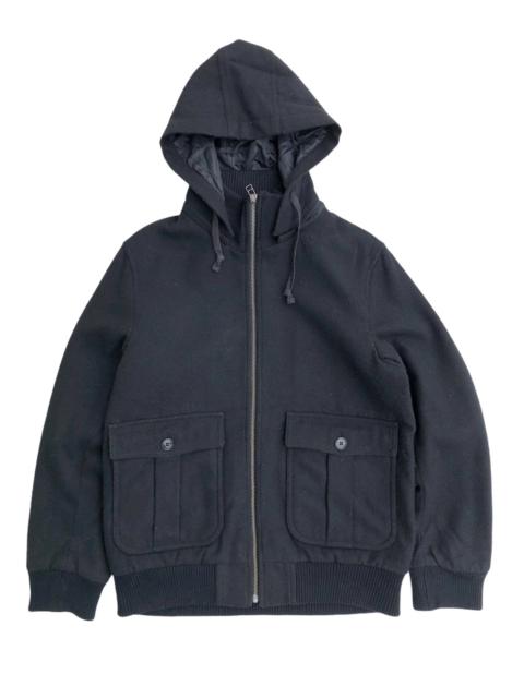 Other Designers Global Work - Global Work Wool Hoodie Military Pocket Jacket