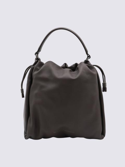 Brunello Cucinelli Brunello Cucinelli Dark Grey Leather Crossbody Bag