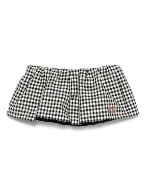 Miu Miu checked mini skirt