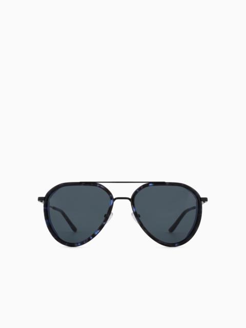 EMPORIO ARMANI MEN’S AVIATOR SUNGLASSES