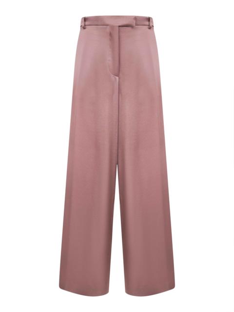 Dries Van Noten Dries Van Noten Women Old Rose Satin Wide-Leg Trousers