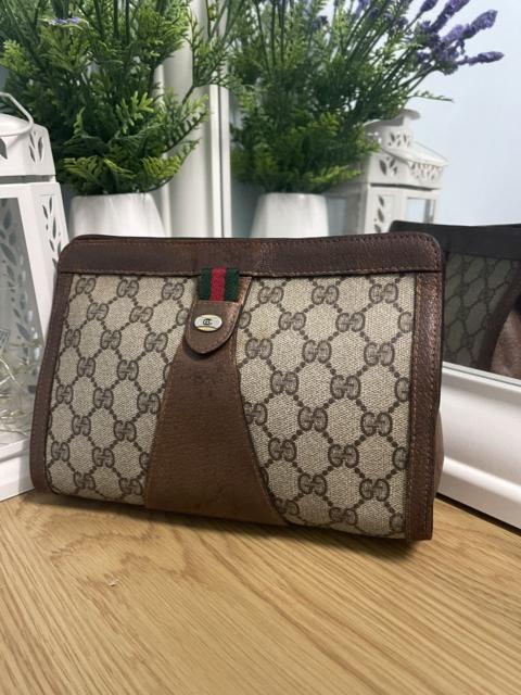 Other Designers Gucci × Vintage - GUCCI GG Supreme Web Sherry Line Clutch Bag